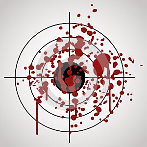 Target splashed with blood