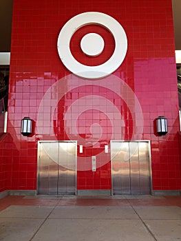 Target store bullseye red tile