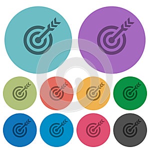 Target table with arrow color darker flat icons