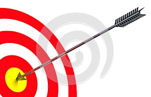 Target with three arrow not hits the target. Business concept. Target icon. Success concept. Target dartboard.