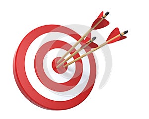 Target with three arrows