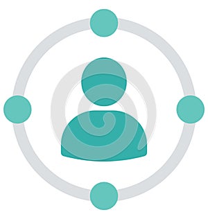 Target User Isolated Vector icon that can be easily edit or modified