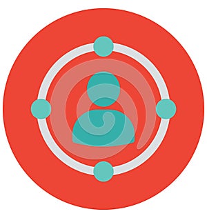 Target User Isolated Vector icon that can be easily edit or modified