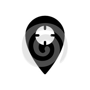 Target vector glyph flat  icon
