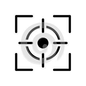 Target vector glyph flat  icon