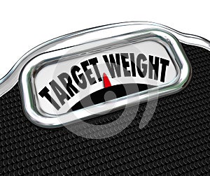 Target Weight Words Scale Healthy Goal Fitness photo