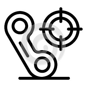 Targeted calls icon, outline style