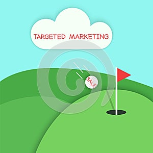 Targeted marketing golf concept