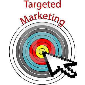 Targeted Marketing pixel cursor clicks bulls eye photo