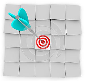 Targeted Marketing - Sticky Notes and Arrow photo