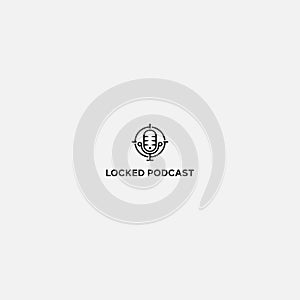Targeted podcast logo talk media