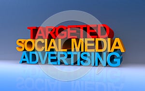 targeted social media advertising on blue photo