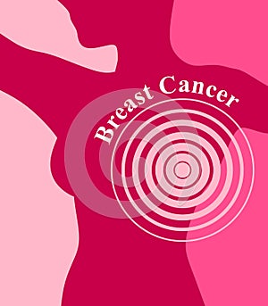 Apuntar senos cáncer una mujer cuerpo 