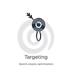 Targeting icon vector. Trendy flat targeting icon from search engine optimization collection isolated on white background. Vector