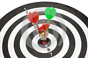 Targets with arrow in the center