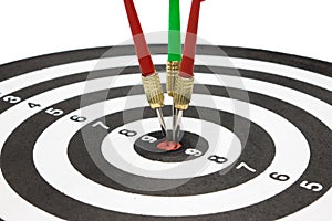 Targets with arrow in the center