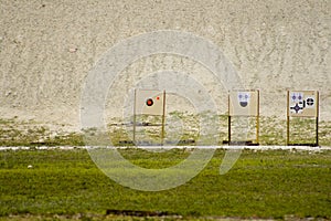 Targets at gun range