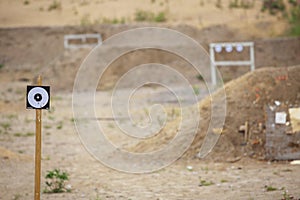 Targets on shooting range photo