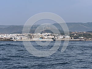Tarifa as seen from the ocean