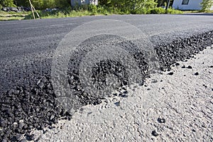 Tarmac layers close-up