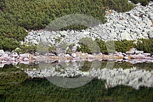 Tarn Skalnate pleso at High Tatras, Slovakia