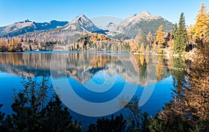 Tarn Strbske pleso at High Tatras, Slovakia