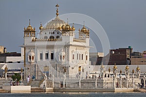 Tarn Taran Sikh temple at sunset
