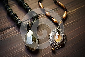 a tarnished necklace next to a shining new one