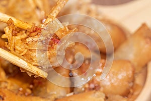 Taro Deep fried spring roll on plate
