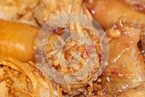 Taro Deep fried spring roll on plate