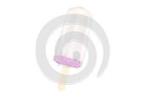 Taro flavor ice cream isolated white background