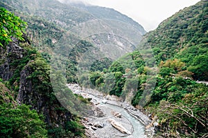 Taroko National Park, mountain and nature scenery in Hualian, Taiwan