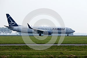 Tarom plane on the runway