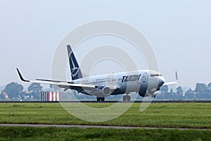 Tarom plane on the runway