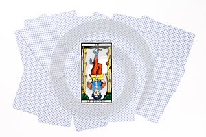 Tarot card hanged draw