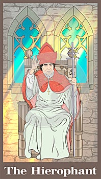 The Tarot card High Priest photo