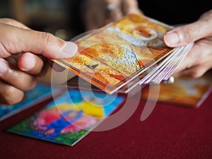 tarot card magic reading fortune esoteric teller witchcraft astrology divination gypsy card forecaster abstract symbol watercolor