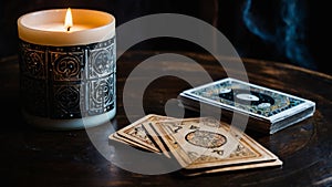 Tarot Cards with Candles