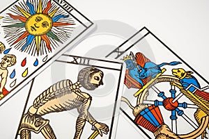 Tarot cards for divination with death