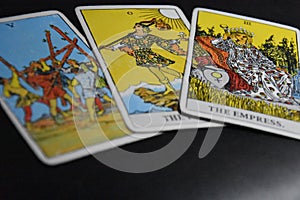 Tarot Cards Divination Occult Magic. Guidance, purposes. Clarity, soul.