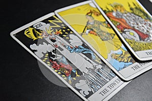 Tarot Cards Divination Occult Magic. Guidance, purposes. Clarity, soul.