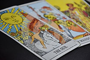 Tarot Cards Divination Occult Magic. Guidance, purposes. photo