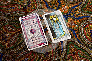 Tarot cards. Magic. Divination. The high priestess.