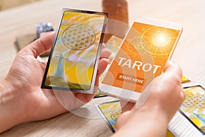 Tarot cards and mobile phone