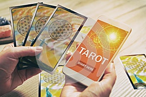 Tarot cards and mobile phone