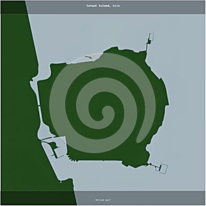 Tarout Island, Saudi Arabia, cropped to square. Physical photo