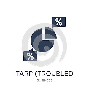 Tarp (troubled asset relief programme) icon. Trendy flat vector photo