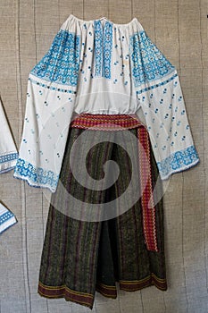 TARPESTI, MOLDOVIA/ROMANIA - SEPTEMBER 19 : Traditional costumes