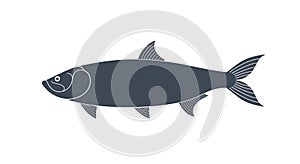 Tarpon logo. Isolated tarpon on white background