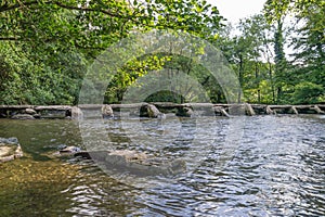 The Tarr Steps clapper bridge in Somerset